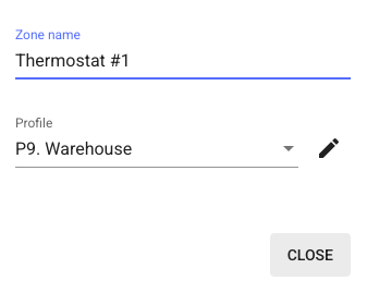 Zone name and profile form